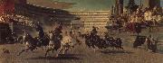 Alexander von Wagner Romisches vehicle race oil painting reproduction